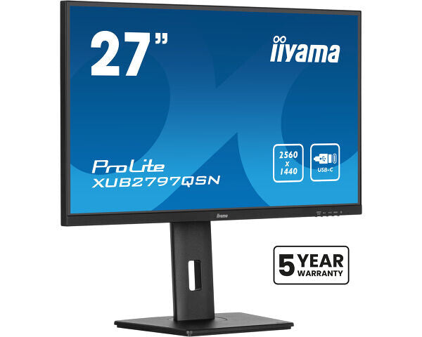 iiyama ProLite XUB2797QSN-B1 computer monitor 68.6 cm (27") 2560 x 1440 pixels Wide Quad HD LED Black