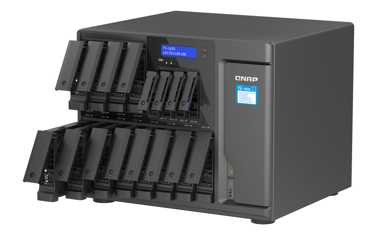 QNAP TS-1655 NAS Tower Ethernet LAN Black C5125