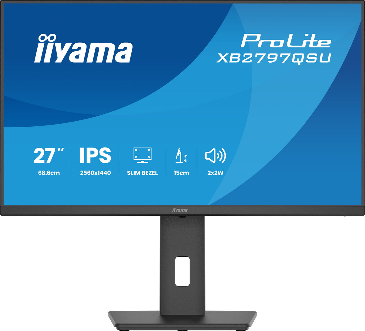 iiyama ProLite XB2797QSU-B1 computer monitor 68.6 cm (27") 2560 x 1440 pixels Quad HD LED Black