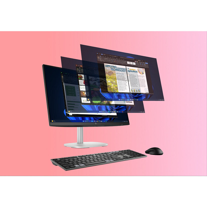 HP E6EQ9ET All-in-One PC/workstation 60.5 cm (23.8") 1920 x 1080 pixels 16 GB DDR5-SDRAM Windows 11 Pro Wi-Fi 7 (802.11be) AI PC Silver