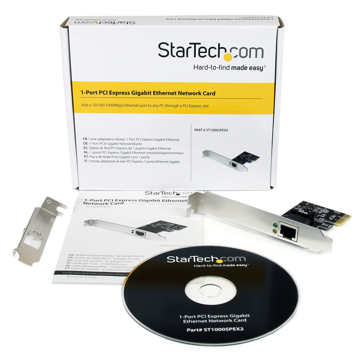 StarTech.com 1 Port PCI Express PCIe Gigabit Network Server Adapter NIC Card - Dual Profile