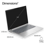 HP ProBook 4 G2i 14 AI PC Intel Core 5 320 Laptop 35.6 cm (14") WUXGA 16 GB DDR5-SDRAM 512 GB SSD Wi-Fi 6E (802.11ax) Windows 11 Pro Silver