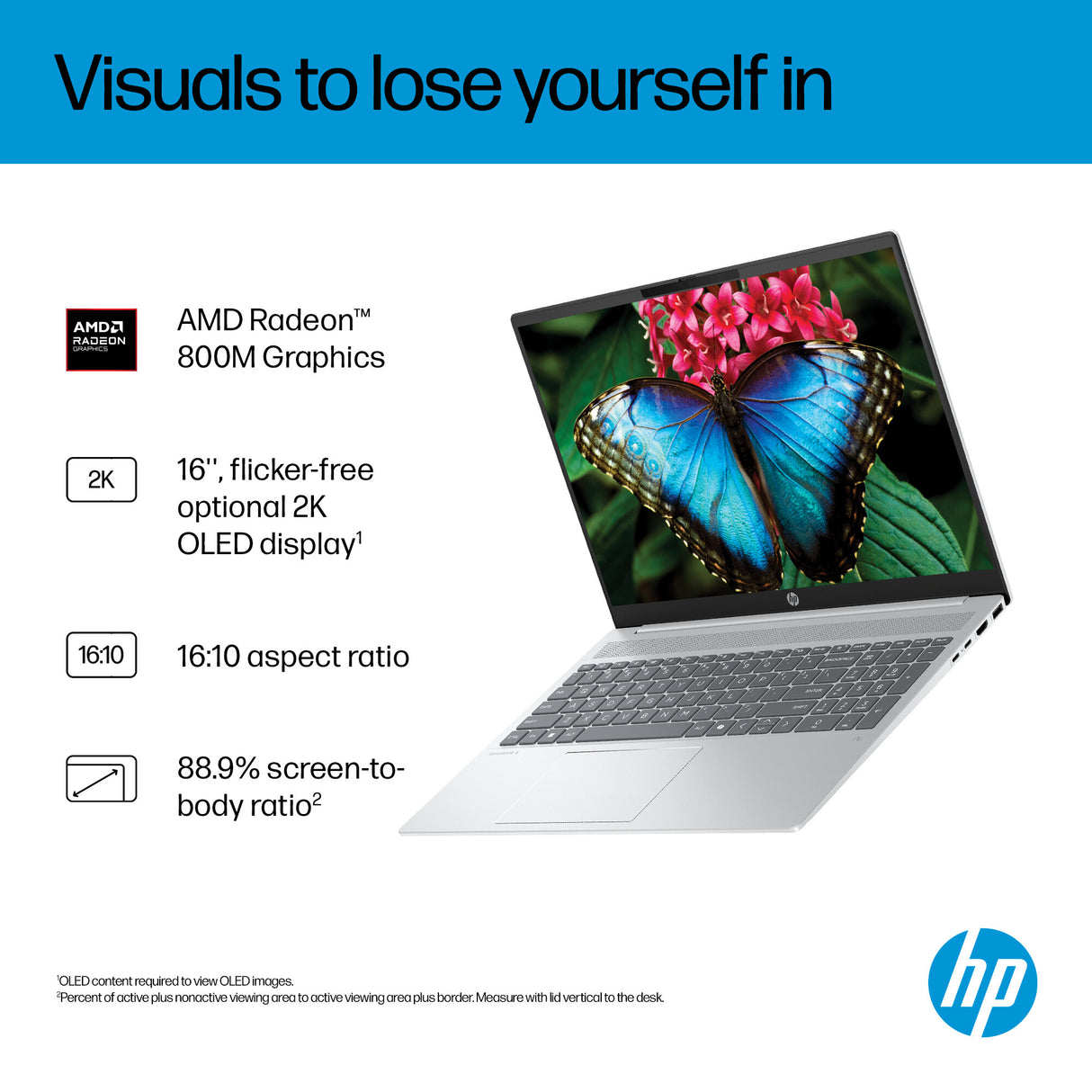 HP OmniBook 5 NGAI OmniBook 5 Next Gen AI 16-ag1007na Copilot+ PC AMD Ryzen™ AI 5 340 Laptop 40.6 cm (16") 2K 16 GB LPDDR5x-SDRAM 1 TB SSD Wi-Fi 6 (802.11ax) Windows 11 Home Silver