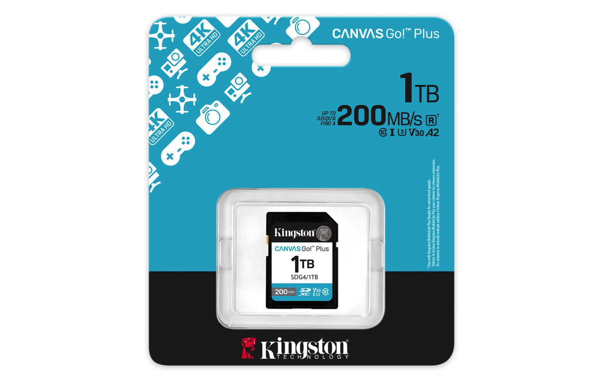 Kingston Technology Canvas Go! Plus 1TB SDXC Canvas Go Plus Gen4 200MB/s C10 UHS-I U3 V30