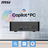 MSI Cubi NUC AI+ 3MG Intel Core Ultra 9 386H (18MB Cache), 32GB DDR5-SDRAM, 1000GB SSD, Intel Graphics, LAN, WLAN, Bluetooth, Windows 11 Pro ( NUC AI+ 3MG i9 386H FS 32GB 1TB W11PP)