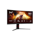 AOC G4 CU34G4ZCA computer monitor 86.4 cm (34") 3440 x 1440 pixels Wide Quad HD Black, Red