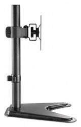 Manhattan Desk Mount for TV & Monitors, Stand Assembly, Tilt/Swivel/Rotation, For screens 10" to 27", VESA compatability: 75x75 and 100x100mm - check the dimensions of the four mounting holes on back of screen to ensure it fits, Max 7kg, Black, Bracket