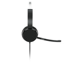 Lenovo 100 Mono Headset Wired Head-band Office/Call center USB Type-A Black