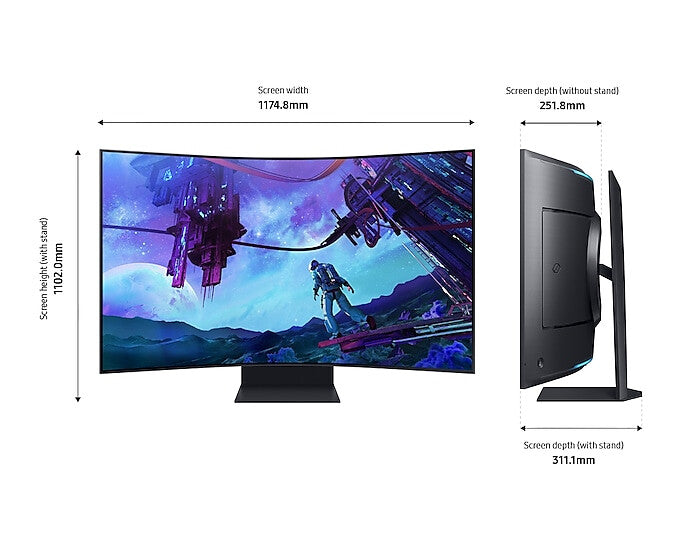 Samsung LS55CG970NU computer monitor 139.7 cm (55") 3840 x 2160 pixels 4K Ultra HD LED Black