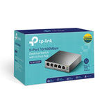 TP-LINK (TL-SF1005P) Switch de Escritorio No Administrable 10/100 de 5 Puertos, PoE de 4 Puertos, Caja de Acero