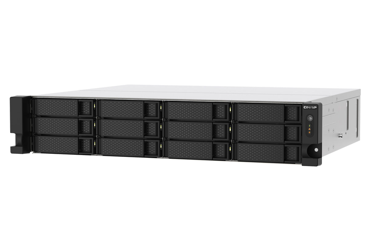 QNAP TS-1273AU-RP-8G NAS/storage server Rack (2U) Ryzen Embedded V1500B 8 GB DDR4 0 TB QNAP QTS Aluminium, Black