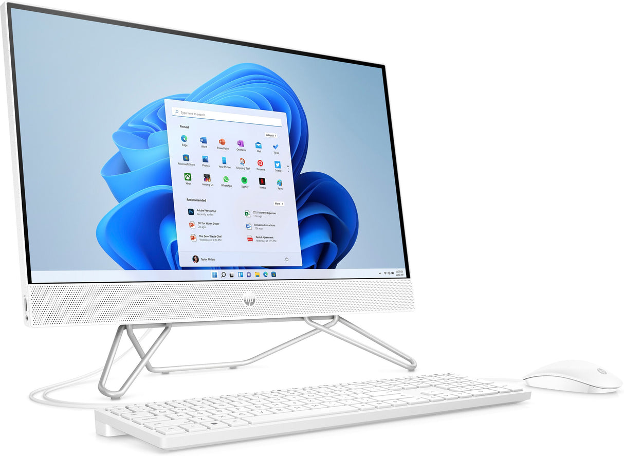 HP 24-cb1041na Intel® Core™ i5 i5-1235U 60.5 cm (23.8") 1920 x 1080 pixels All-in-One PC 8 GB DDR4-SDRAM 256 GB SSD Windows 11 Home Wi-Fi 5 (802.11ac) White