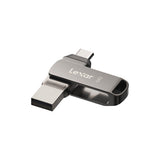 Lexar JumpDrive Dual Drive D400 USB flash drive 64 GB USB Type-A / USB Type-C 3.2 Gen 1 (3.1 Gen 1) Silver