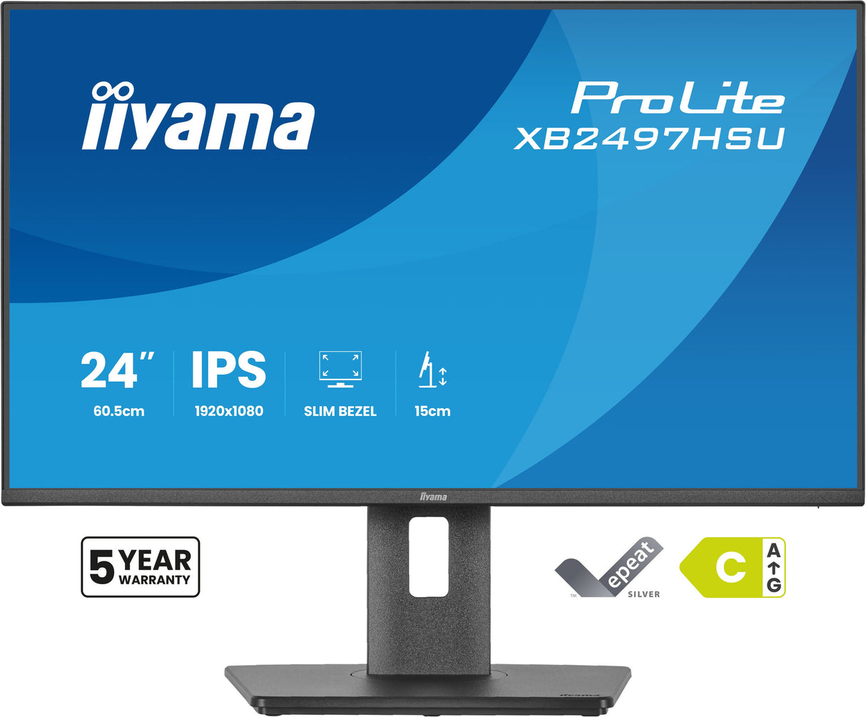 iiyama ProLite XB2497HSU-B1 computer monitor 60.5 cm (23.8") 1920 x 1080 pixels Full HD LED Black