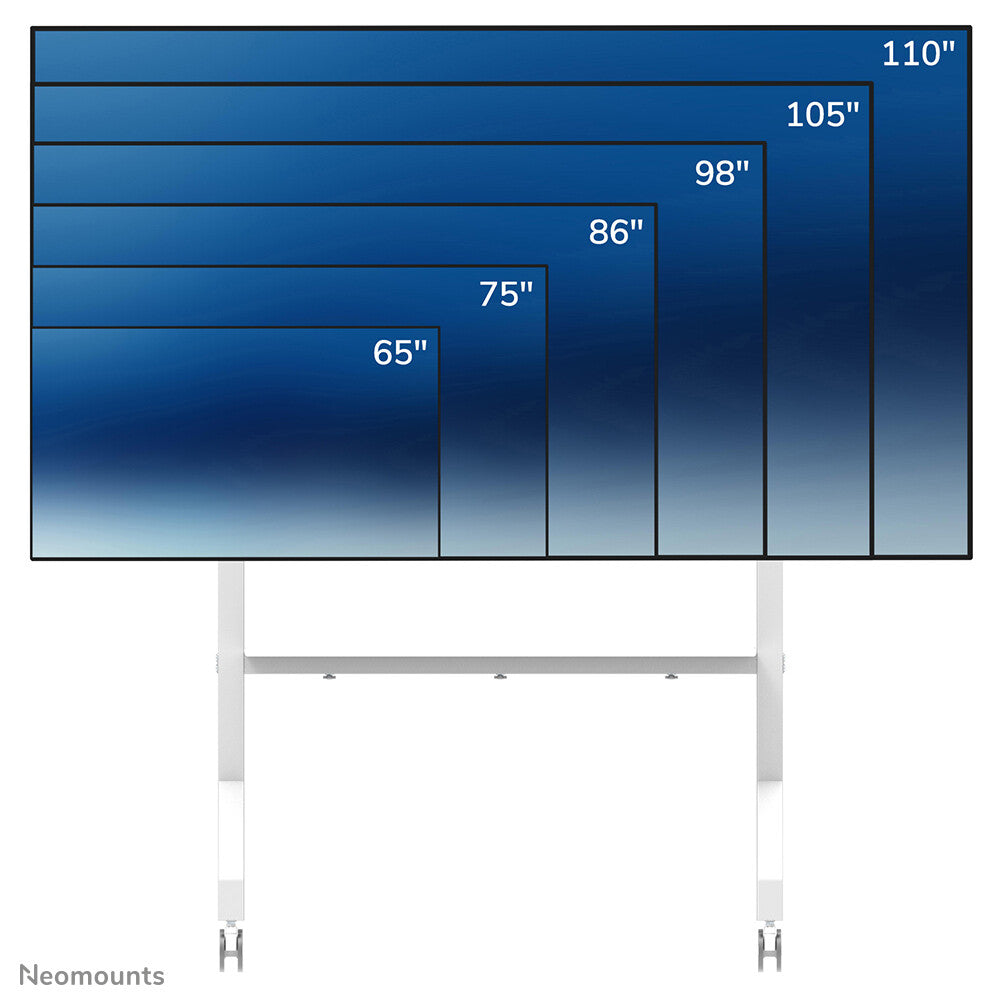 Neomounts FL50-575WH1 TV trolley 65-115" - fast installation - TÜV