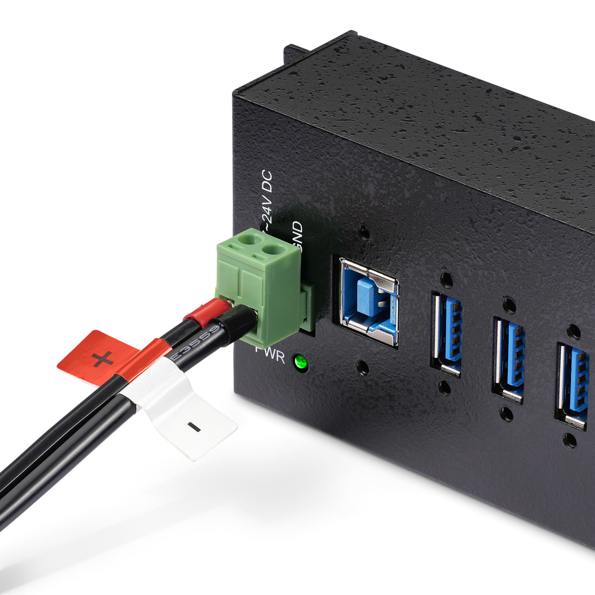 StarTech.com 160W Universal DC Power Adapter (24V/6.6A), 4ft(1.2m) 2-Wire Cord, 2/3-Pin Terminal Blocks, 100-240V AC/DC External Power Supply for Industrial USB Hubs, NA/UK/EU/ANZ