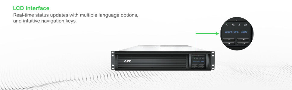 APC Smart-UPS SMT3000RMI2UC- 8x C13, 1x C19, USB, Rackmount 2U, SmartConnect, 3000VA