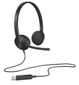 Auriculares estéreo Logitech H340 USB Plug-and-Play con micrófono con cancelación de ruido