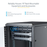 StarTech.com 12U Enterprise-Grade Server Rack Cabinet, 19in Enclosed 4-Post Rack with 29in (75cm) Mounting Depth and 1764lb (800kg) Weight Capacity