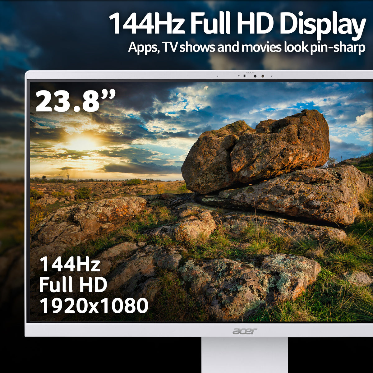 Acer Aspire S24-B All-in-One Desktop - Intel Ultra 5 226V, 16GB, 512GB SSD, Integrated Intel ARC Graphics, 23.8" Full HD, Windows 11, White