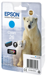 Epson Polar bear 26 Claria Premium Single Cyan Ink