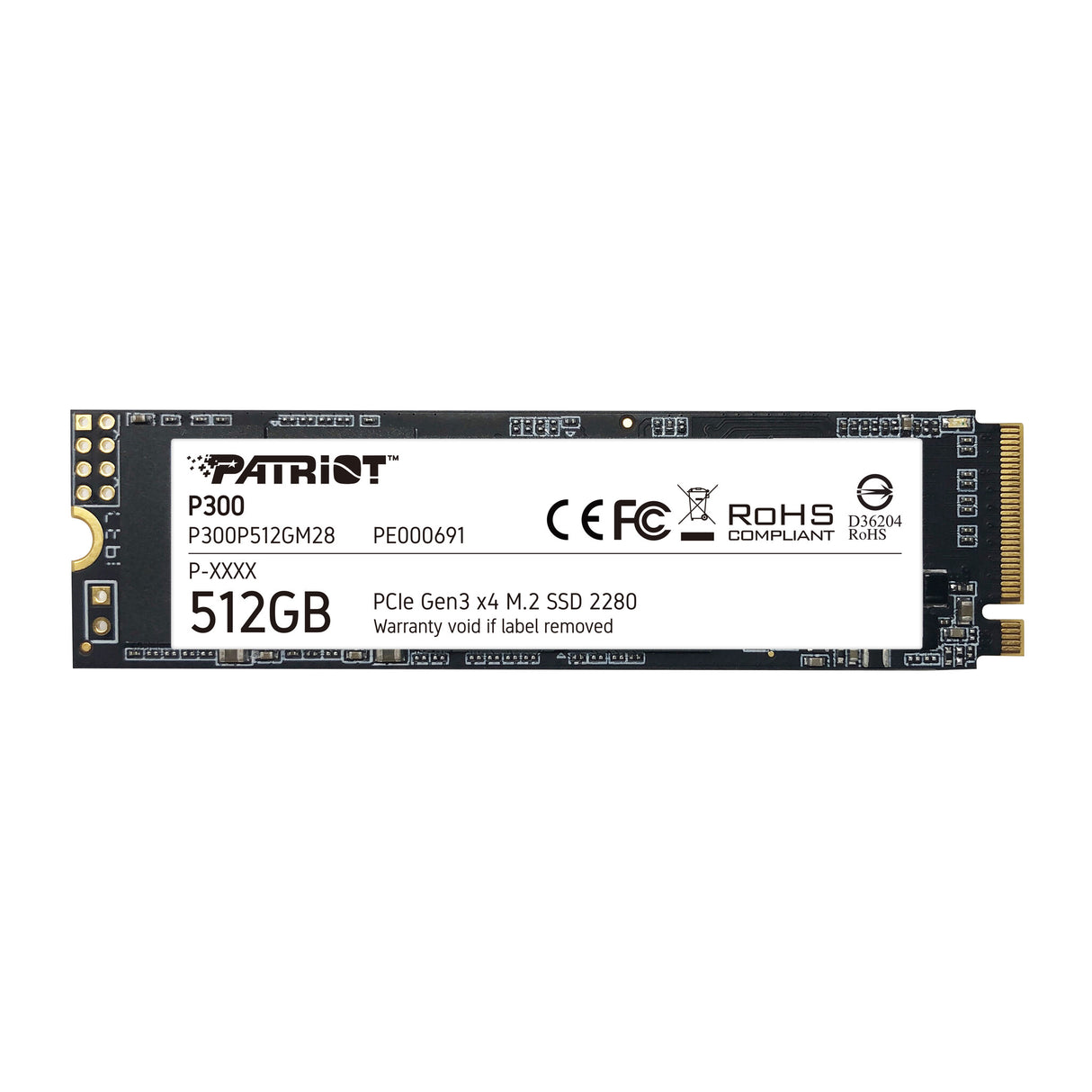 SSD Patriot P300 de 512 GB M.2 2280 PCIe NVMe