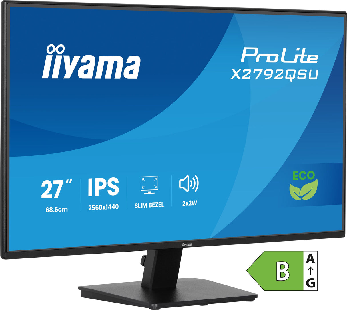 iiyama ProLite X2792QSU-B1 computer monitor 68.6 cm (27") 2560 x 1440 pixels Quad HD LED Black