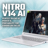 Acer Nitro V 14 AI ANV14-62 - AMD Ryzen AI 7 350, 32GB, 1TB SSD, NVIDIA GeForce RTX 5060, 14.5" WQXGA, Windows 11 Gaming Laptop