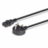 Lindy 0.2m UK 3 Pin Plug To IEC C13 Mains Power Cable, Black