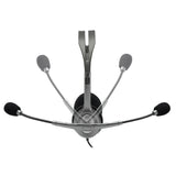 Casque filaire Logitech H111, son stéréo, prise audio 3,5 mm, microphone antibruit, noir