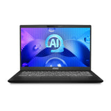 MSI Modern 15 H AI C1MG-002UK Intel Core Ultra 7 155H Laptop 39.6 cm (15.6") Full HD 16 GB DDR5-SDRAM 512 GB SSD Wi-Fi 6E (802.11ax) Windows 11 Home Black