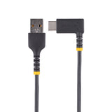 StarTech.com 3ft (1m) USB-A to USB-C Fast Charging Cable, Rugged, Right-Angled, Charge & Sync, 3A, USB 2.0, TPE Jacket and Aramid Fiber - USB Charging Cord