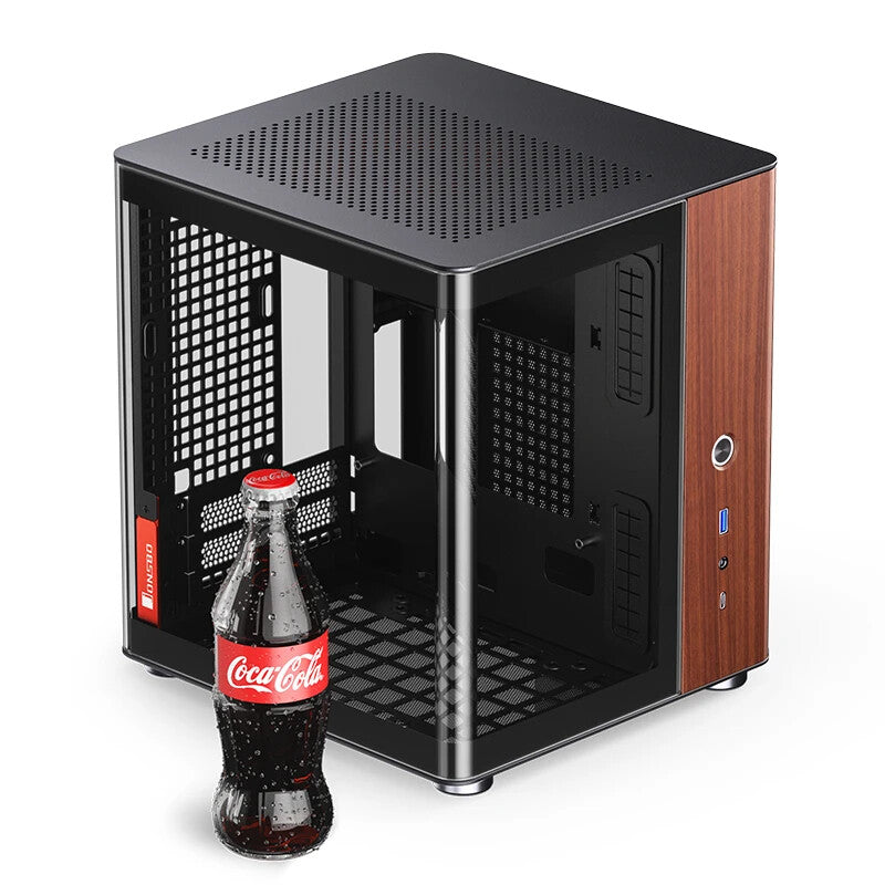 Jonsbo TK-0 BLACK computer case Black, Wood