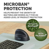 Fellowes Vertical Wireless Mouse Breyta Plus+ Ergonomic Right Handed Vertical Mouse with Antibacterial Protection Large
