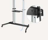 Manhattan Trolley Mount Stand for TV & Monitors, For screens: 37" to 100",VESA compatability:all between 200x200 to 1000x600mm -check the dimensions of the four mounting holes on back of screen to ensure it fits,Max 80kg,Height adjustable 1200 to 1600mm,L