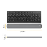 Fellowes Keyboard Wrist Rest Breyta Keyboard Wrist Support with Antibacterial Protection Ergonomic Wrist Support Grey