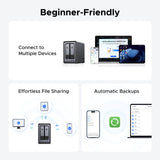 Ugreen NETWORK ATTACHED DXP2800 DISKLESS UK NAS Desktop Intel® N N100 8 GB DDR5 0 TB UGOS Pro