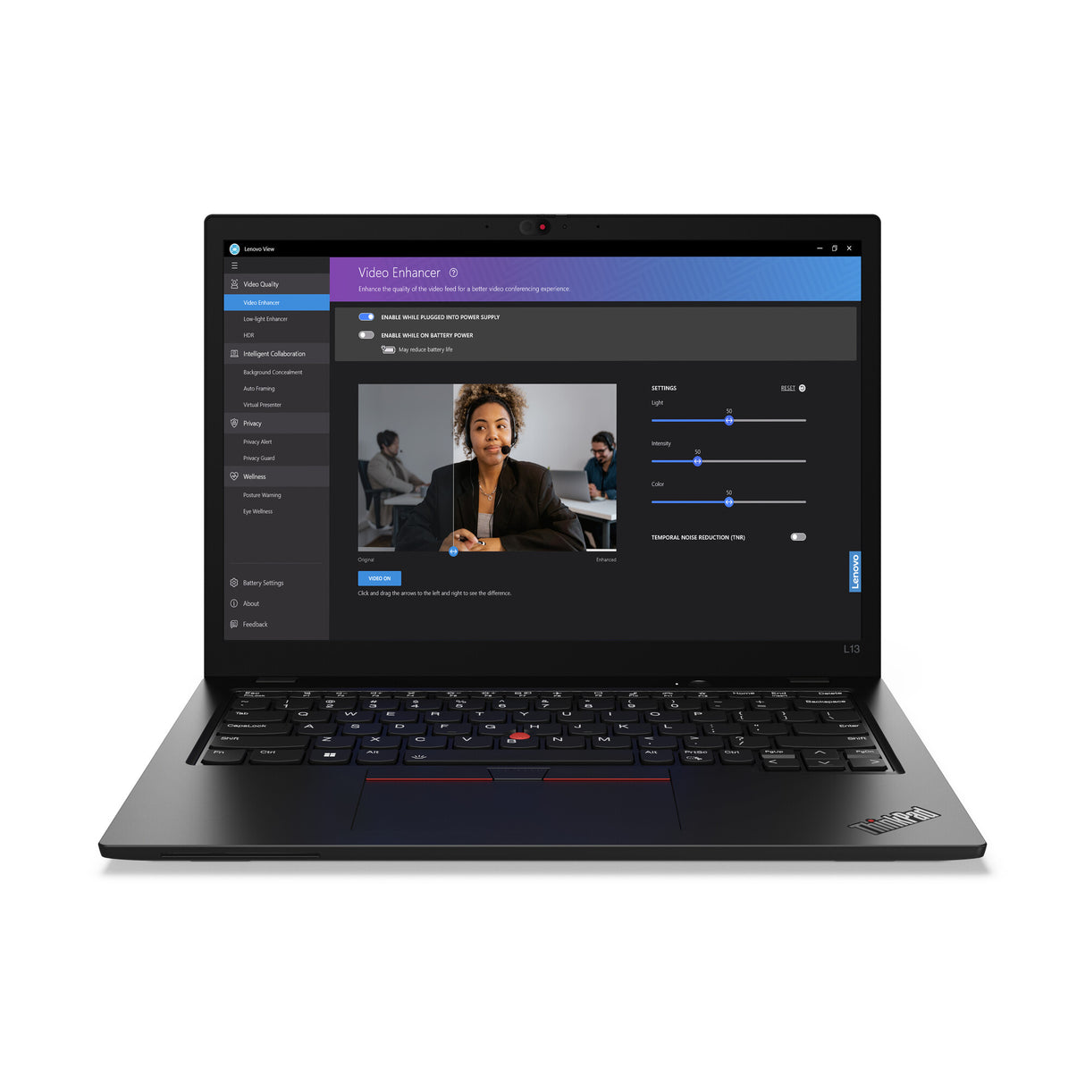 Lenovo ThinkPad L13 Gen 5 (Intel) Intel Core Ultra 7 155U Laptop 33.8 cm (13.3") WSXGA 16 GB LPDDR5-SDRAM 512 GB SSD Wi-Fi 6E (802.11ax) Windows 11 Pro UK English Black