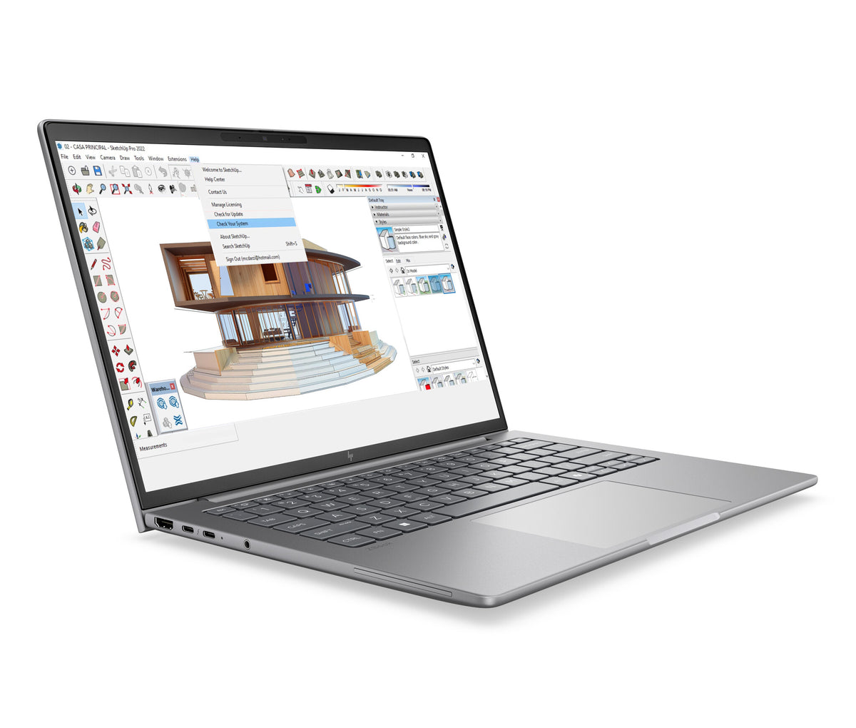 HP DP9A5ET laptop Copilot+ PC 35.6 cm (14") WUXGA 64 GB DDR5-SDRAM 1 TB SSD Wi-Fi 7 (802.11be) Windows 11 Pro AI Workstation, AI PC Silver