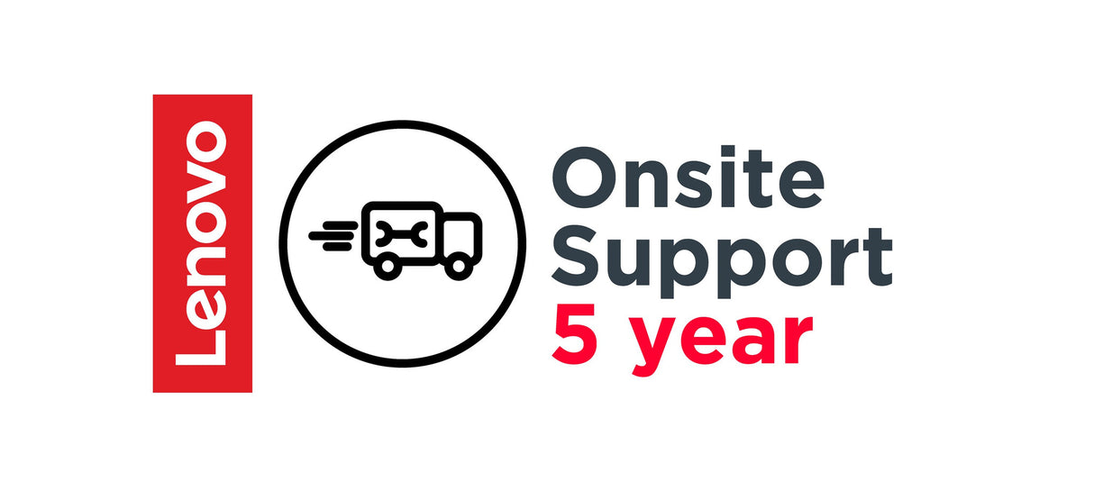 Lenovo Onsite Upgrade, Extended service agreement, parts and labour (for system with 3 years on-site warranty), 5 years (from original purchase date of the equipment), on-site, for ThinkStation P300; P310; P320; P330; P330 Gen 2; P340; P348; P350; P360