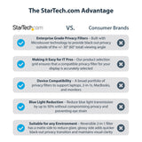 StarTech.com Monitor Privacy Screen for 23.8" Display - Computer Screen Security Filter - Blue Light Reducing Screen Protector Film - 16:9 Widescreen -Matte/Glossy - +/-30 Degree - TAA