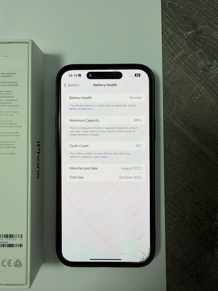 iPhone 15 plus 128GB A3094 Black Apple Phone