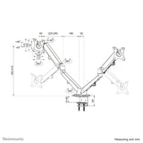 Neomounts DS70-700BL2 Monitor arm 17-27" - gas spring
