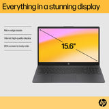 HP 15-fc0018na AMD Ryzen™ 3 7320U Laptop 39.6 cm (15.6") Full HD 4 GB LPDDR5-SDRAM 128 GB SSD Wi-Fi 6 (802.11ax) Windows 11 Home in S mode Black