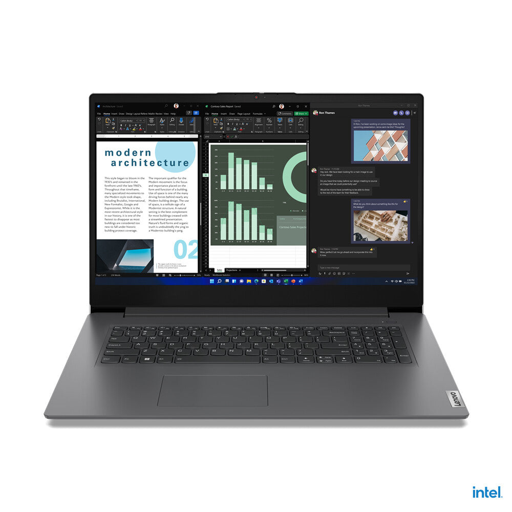 Lenovo V17 G4 IRU Intel® Core™ i5 i5-1335U Laptop 43.9 cm (17.3") Full HD 16 GB DDR4-SDRAM 512 GB SSD Wi-Fi 6 (802.11ax) Windows 11 Pro UK English Grey