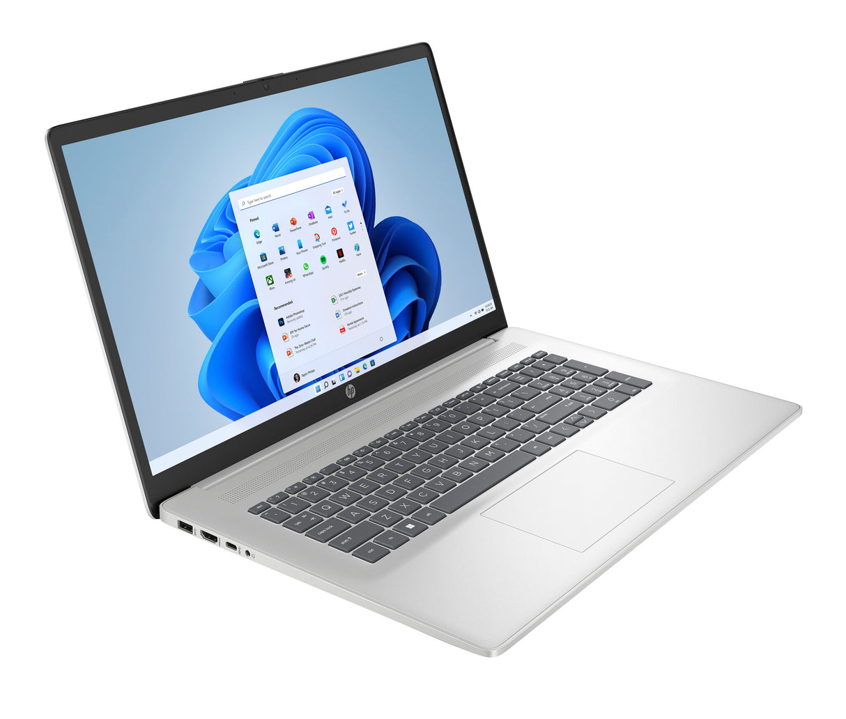 HP Laptop 17-cn3007na Intel® N i3-N305 43.9 cm (17.3") Full HD 8 GB DDR4-SDRAM 512 GB SSD Wi-Fi 6 (802.11ax) Windows 11 Home Silver