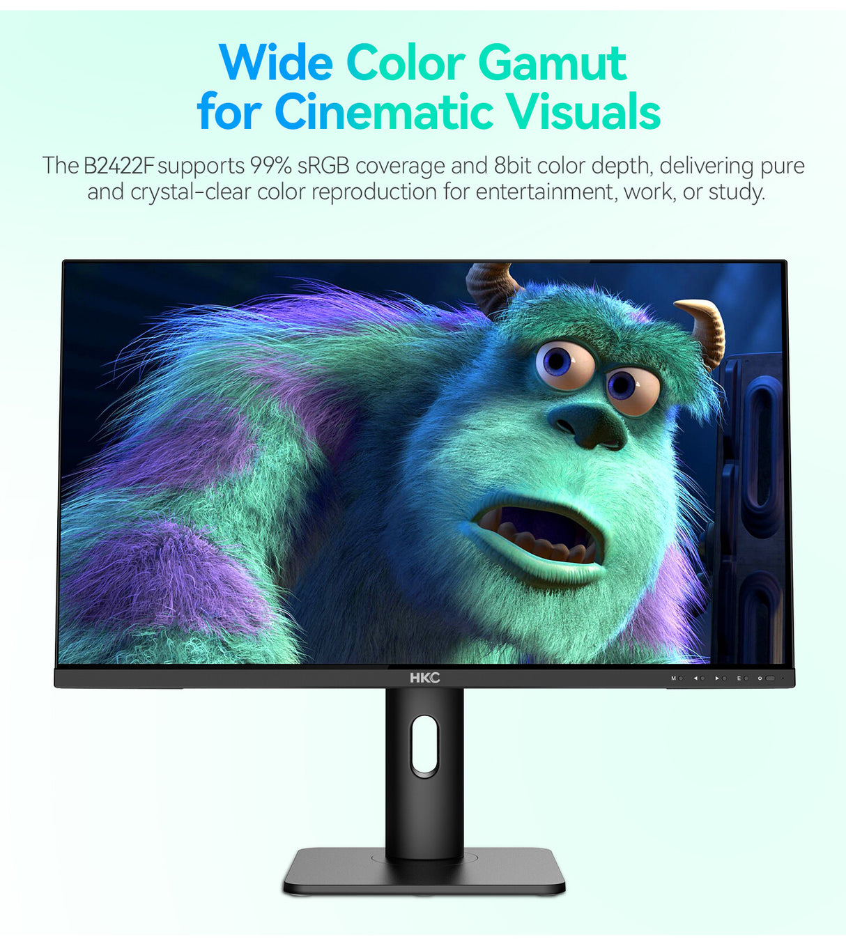 HKC B2422F computer monitor 60.5 cm (23.8") 2560 x 1440 pixels 2K Ultra HD Black