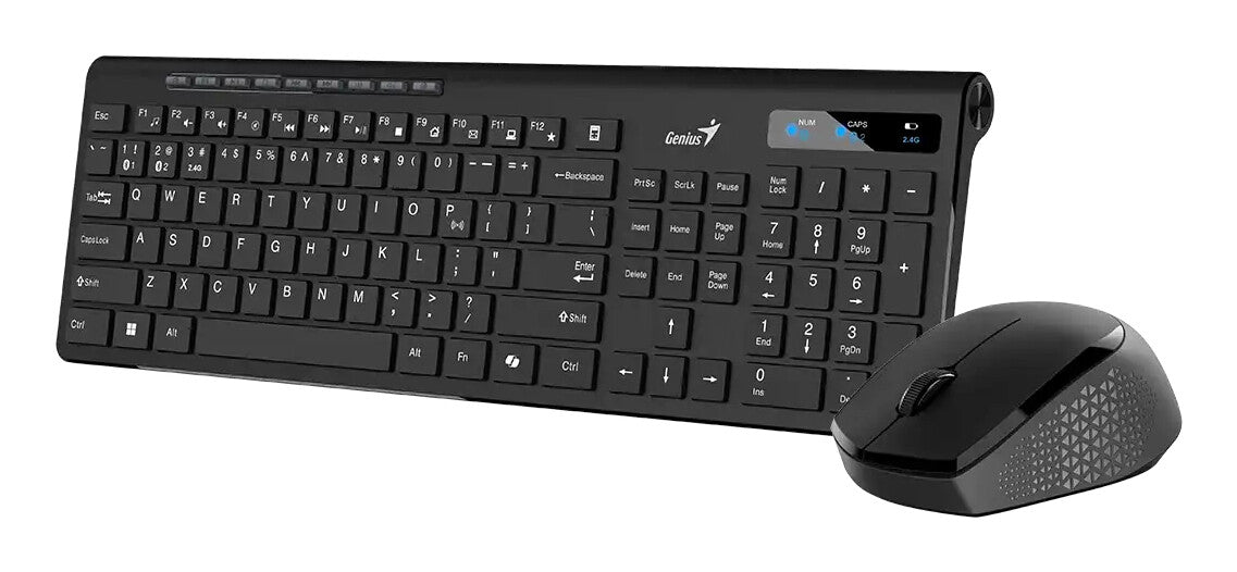 Genius SlimStar 8230 keyboard Mouse included Home/Office RF Wireless + Bluetooth English Black