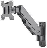 Manhattan Wall Mount for TV & Monitors (Spring Arm 2 pivots), For screens 17" to 32", VESA compatability: 75x75mm and 100x100mm - check the dimensions of the four mounting holes on back of screen to ensure it fits, Max 8kg, Black, Bracket, Lifetime Warran