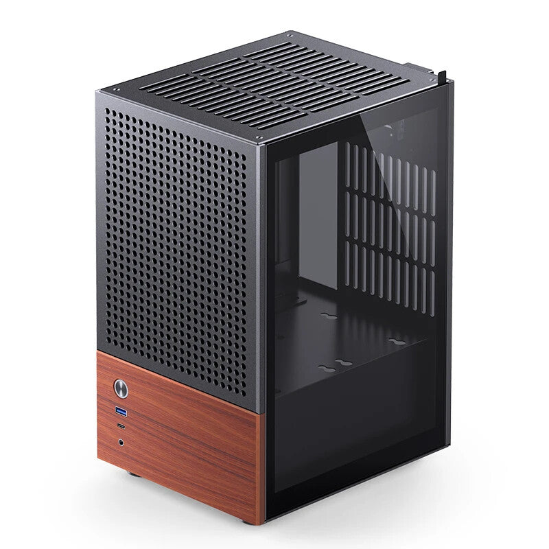 Jonsbo T6 Midi Tower Black, Wood